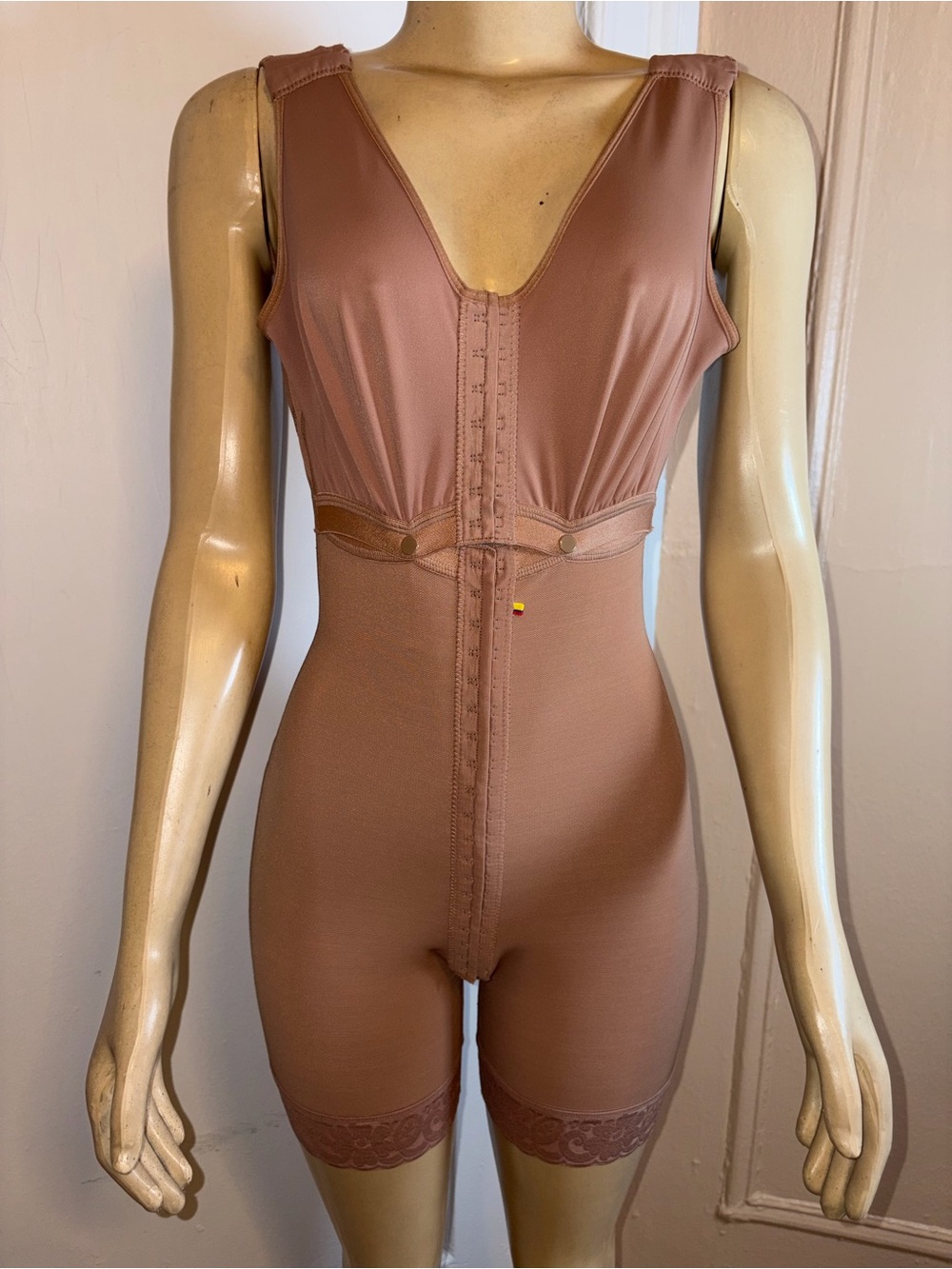 SONRYSE Beige High Compression One-Piece Body Post-Partum Shapewear Size M